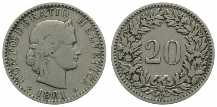20 Rappen 1881 B